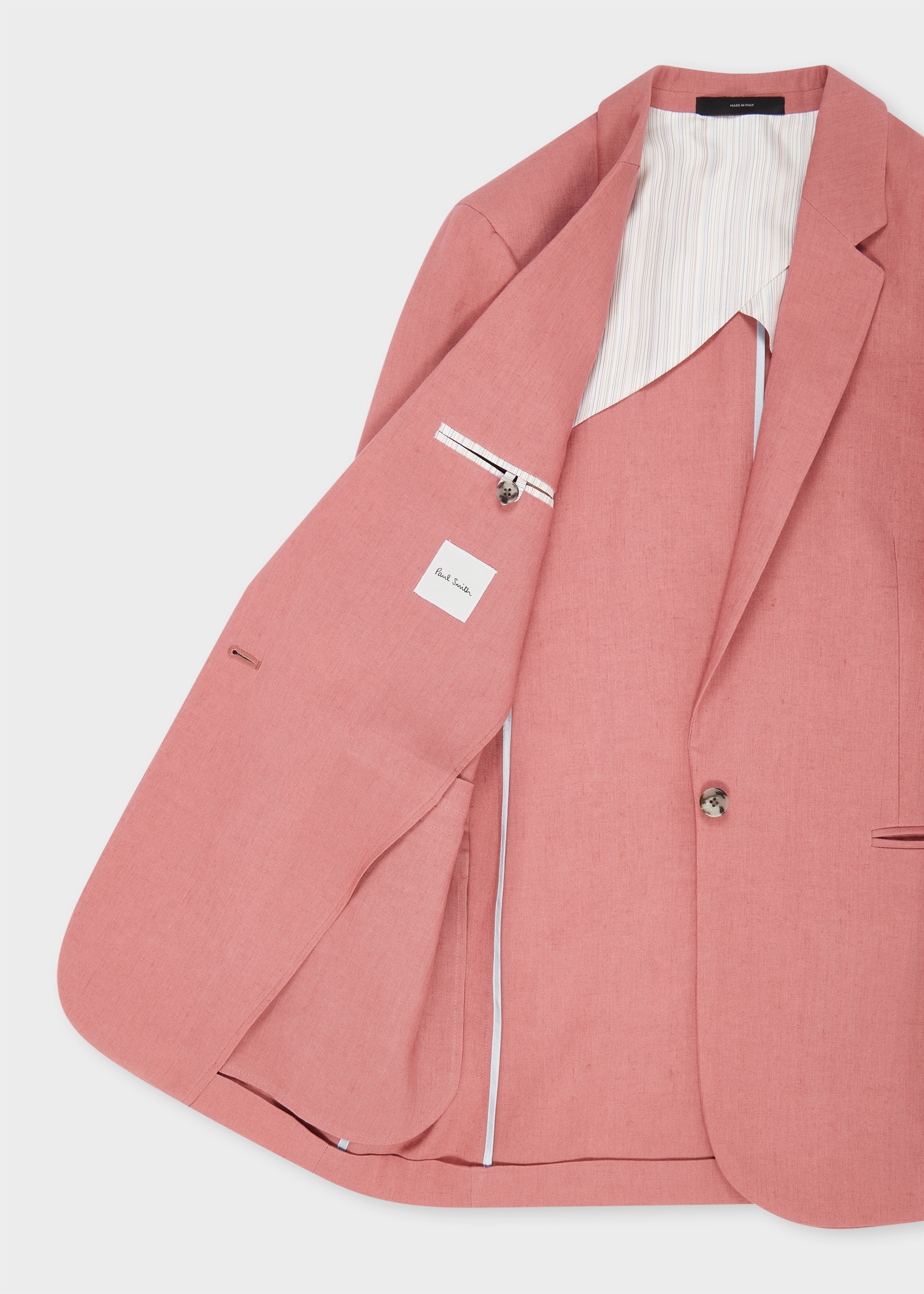 A Suit To Travel In - Women's Pink Linen Travel Blazer - 4