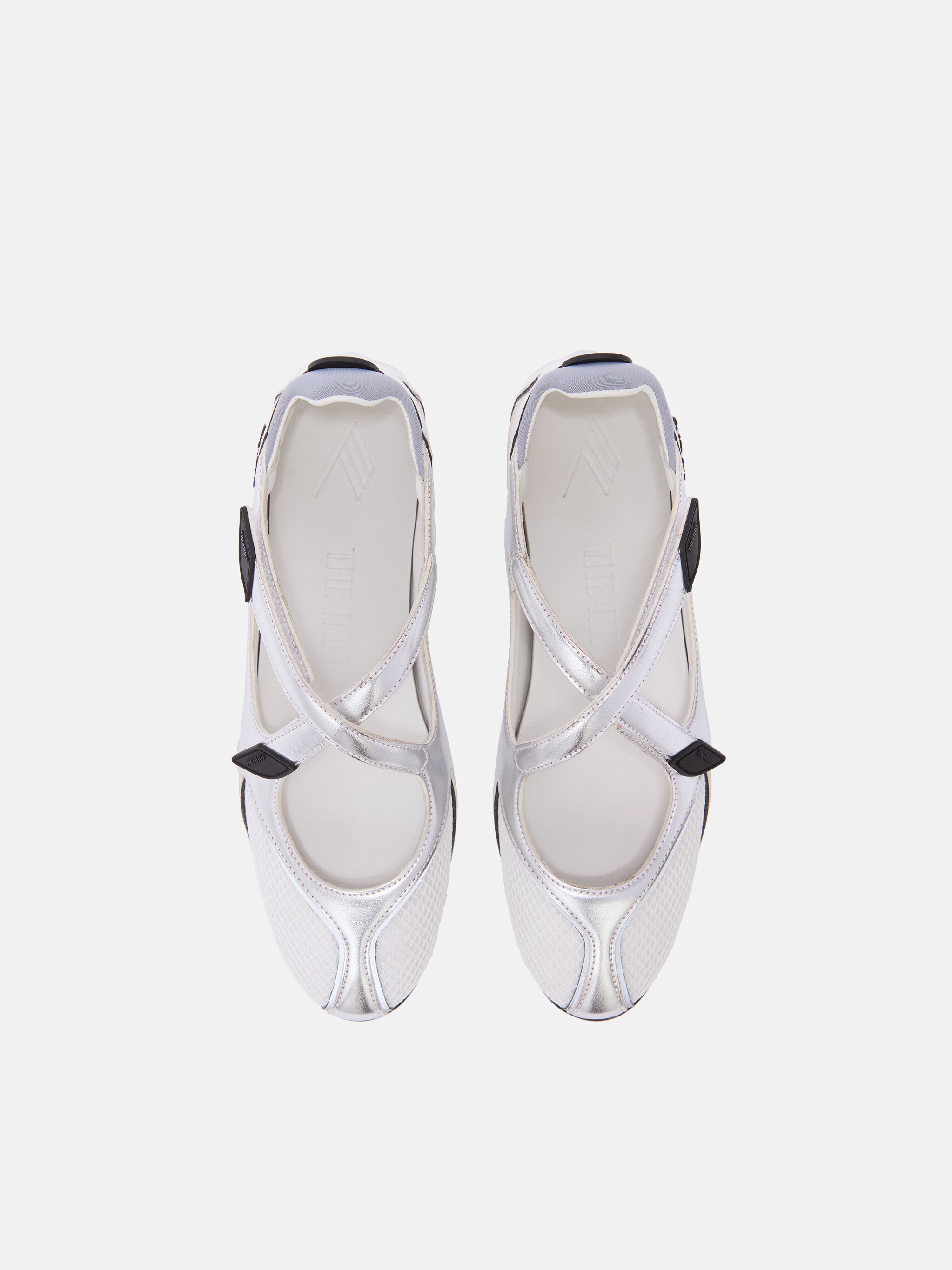 ''FLOOR 01'' BALLERINA FLAT SILVER - 3