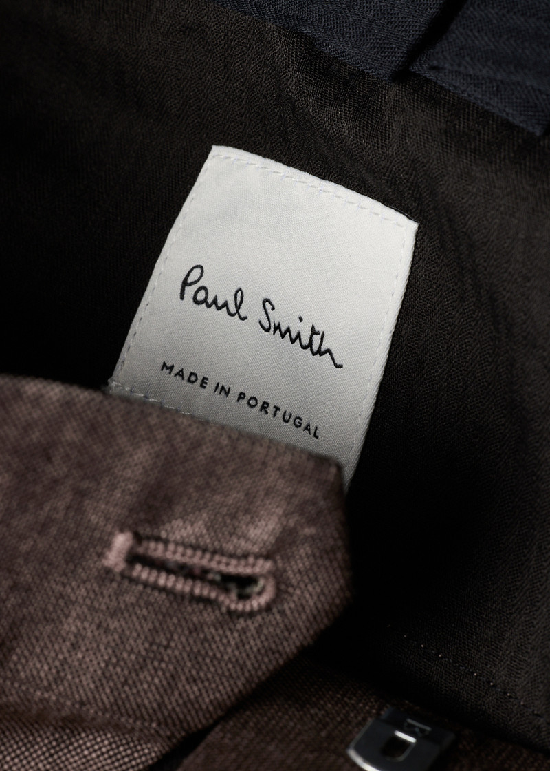 Brown Wool-Mohair Pleated Shorts 5