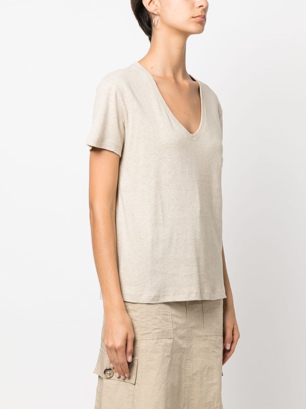V-neck mélange T-shirt - 3