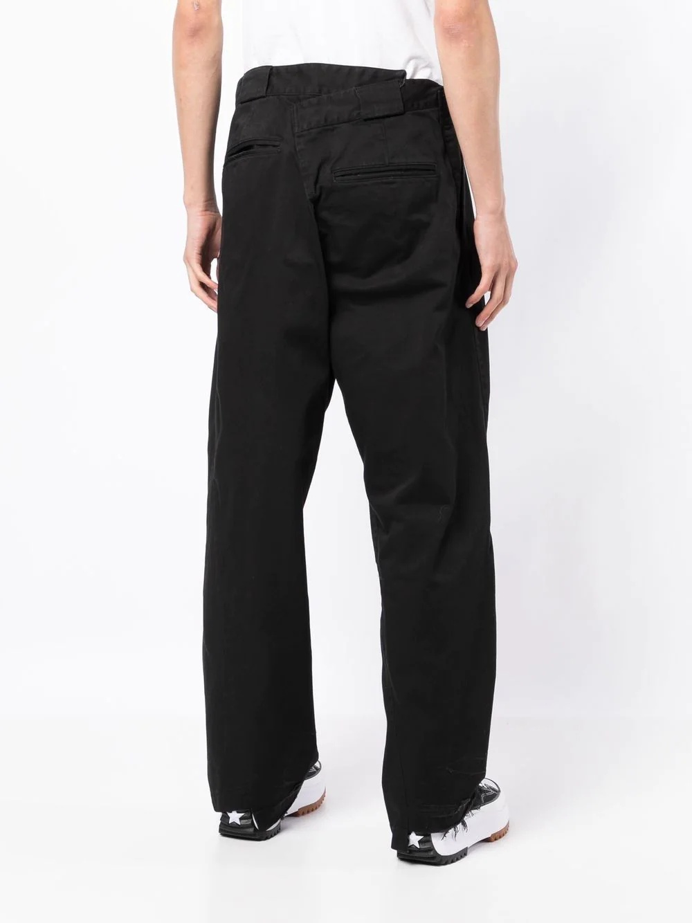 asymmetric loose-fit trousers - 4