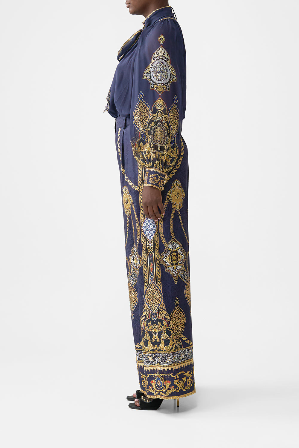 WIDE LEG WAISTED PANT - 3