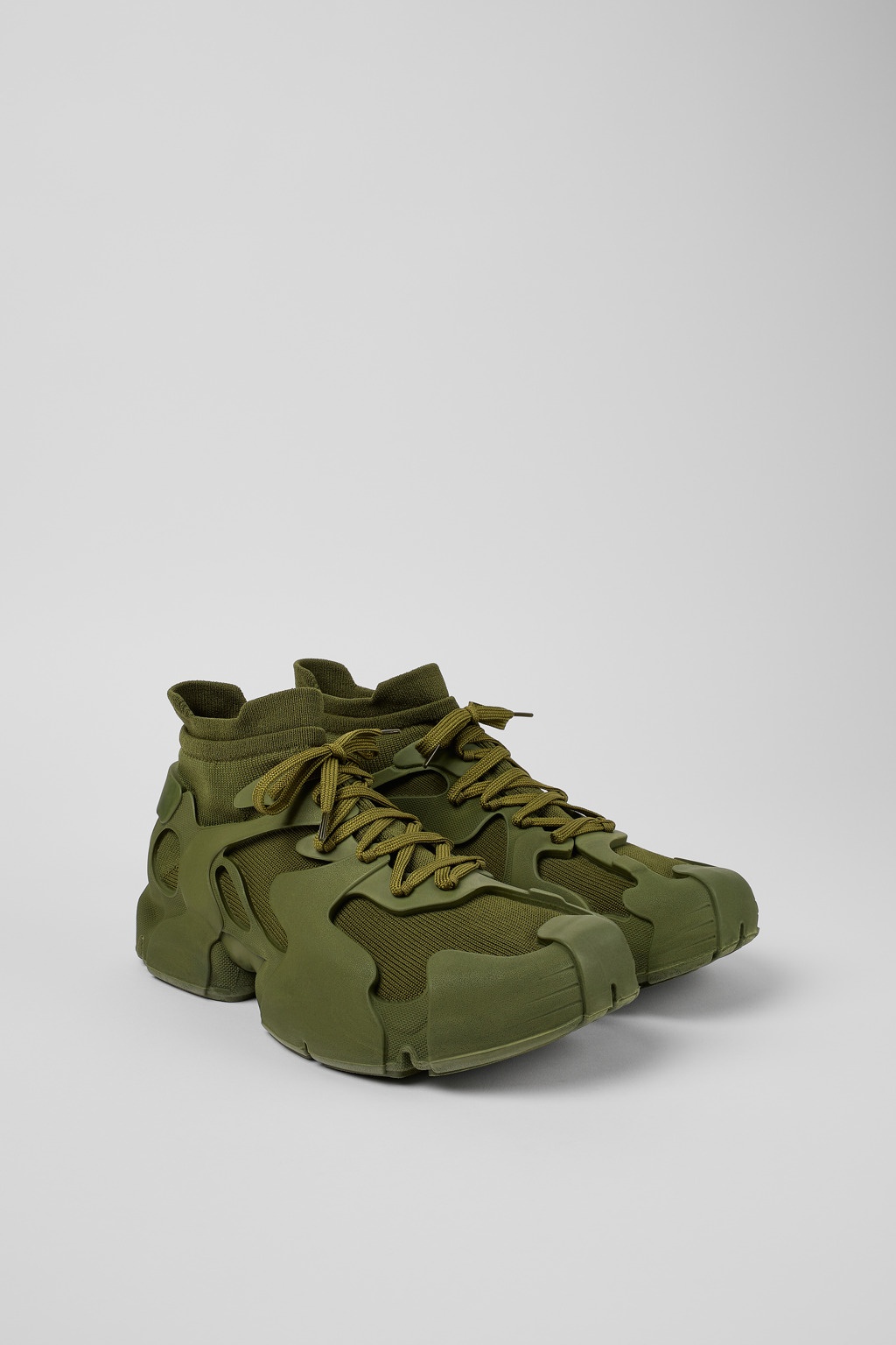 Green Synthetic Sneaker - 2