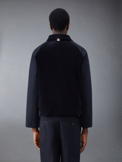 Thom Browne Selvedge Denim Cropped Relaxed Field Jacket outlook