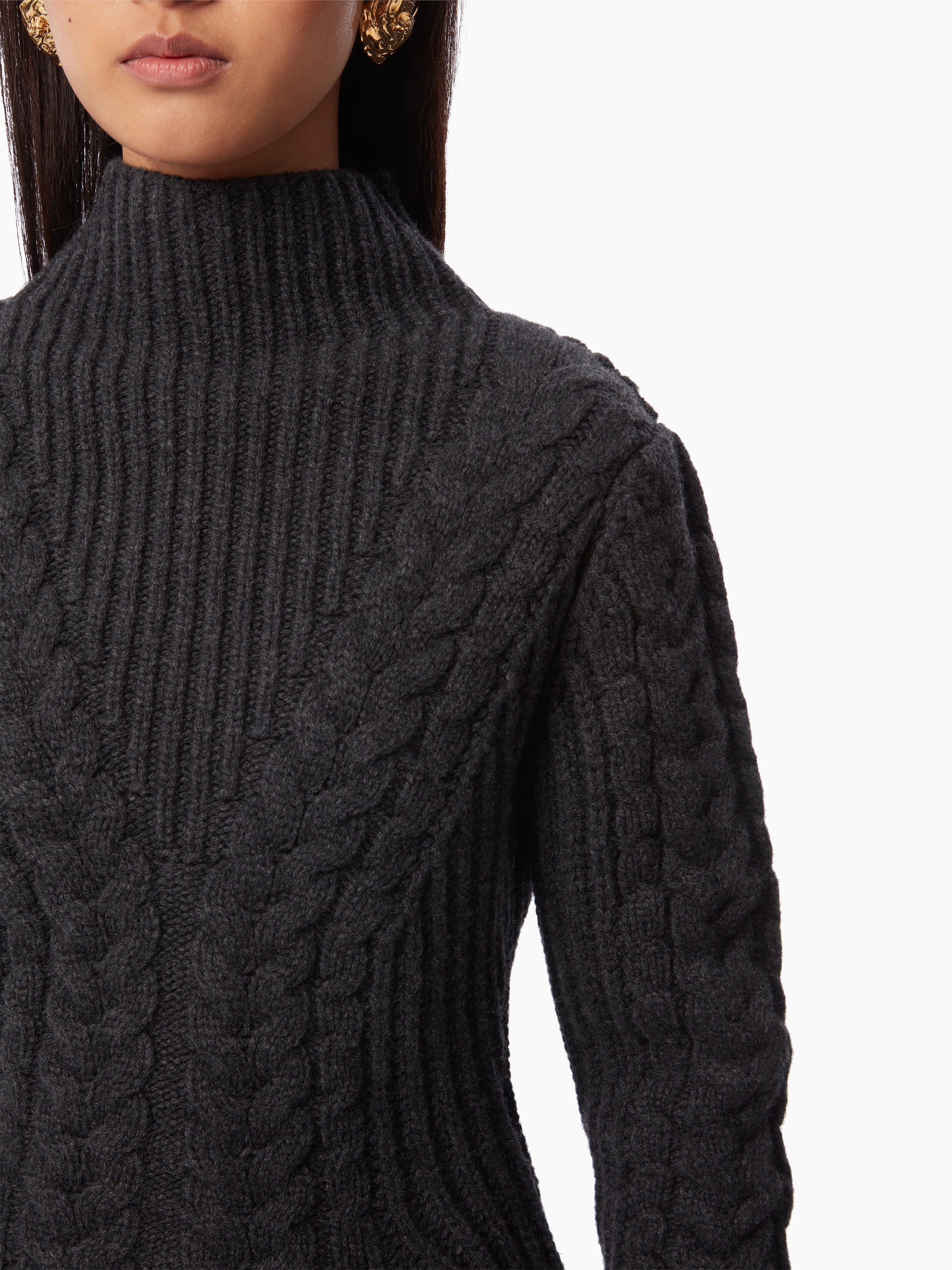 TURTLENECK SWEATER IN TWISTED WOOL - 3