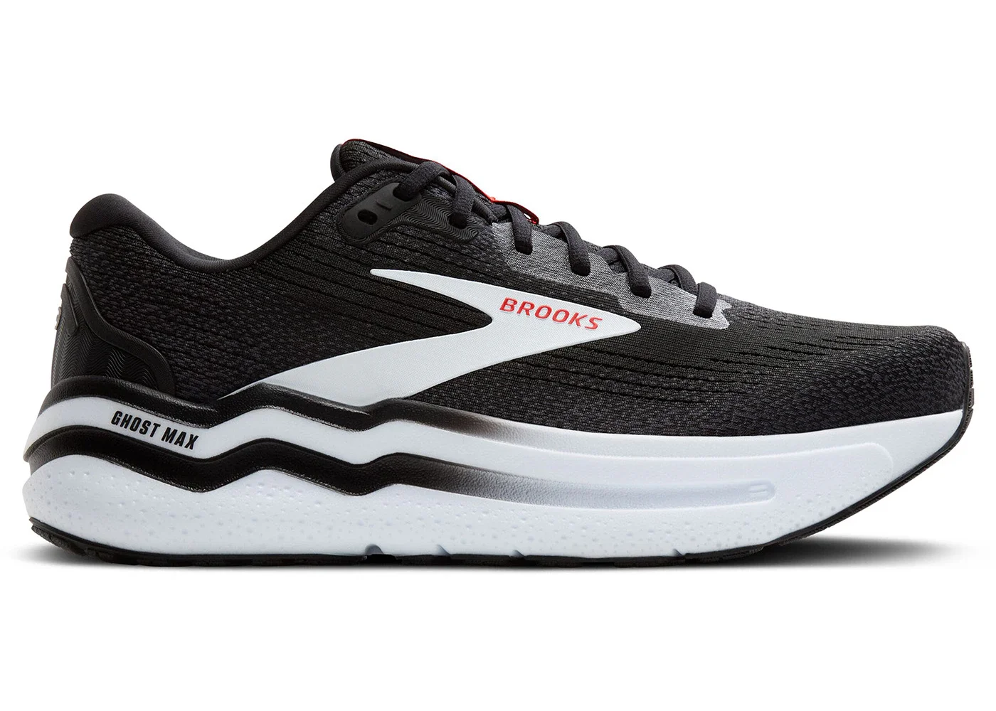 Brooks Ghost Max 2 Black White Fiery Red - 1