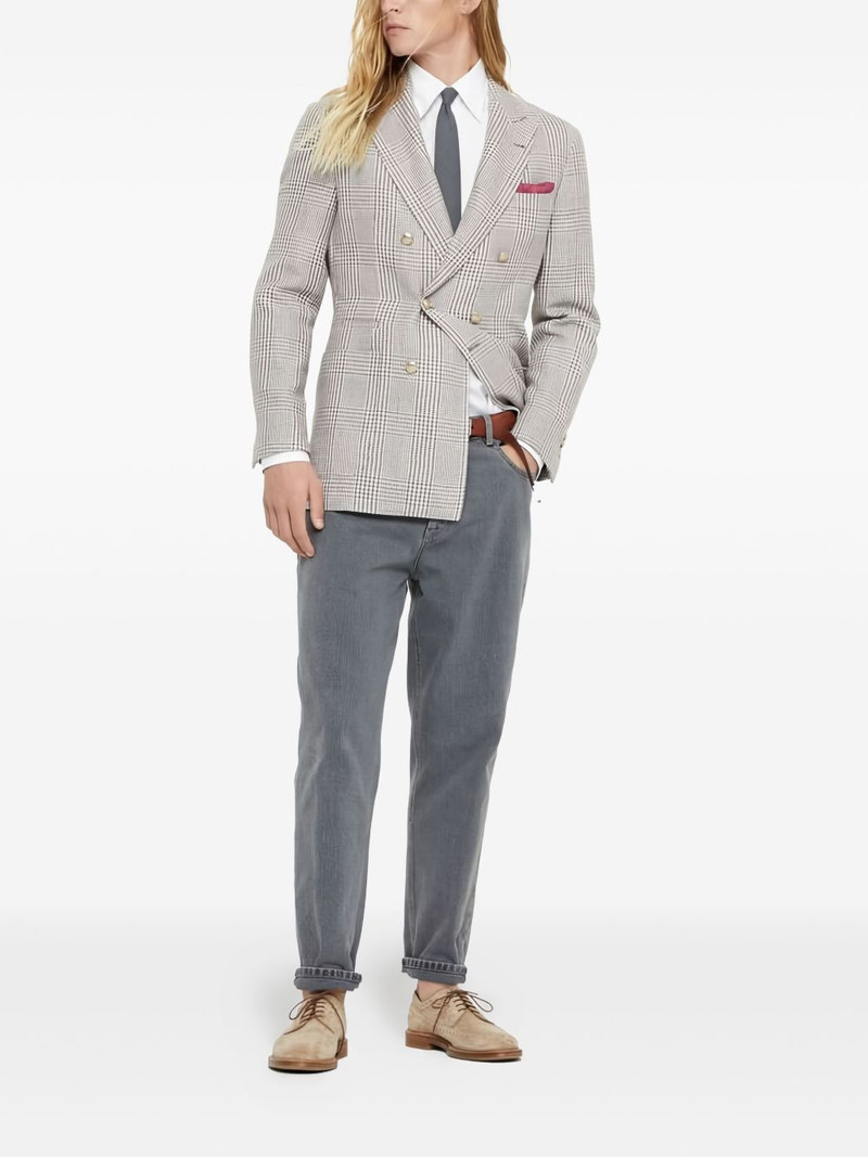 Brunello Cucinelli logo-detail cotton straight-leg jeans outlook
