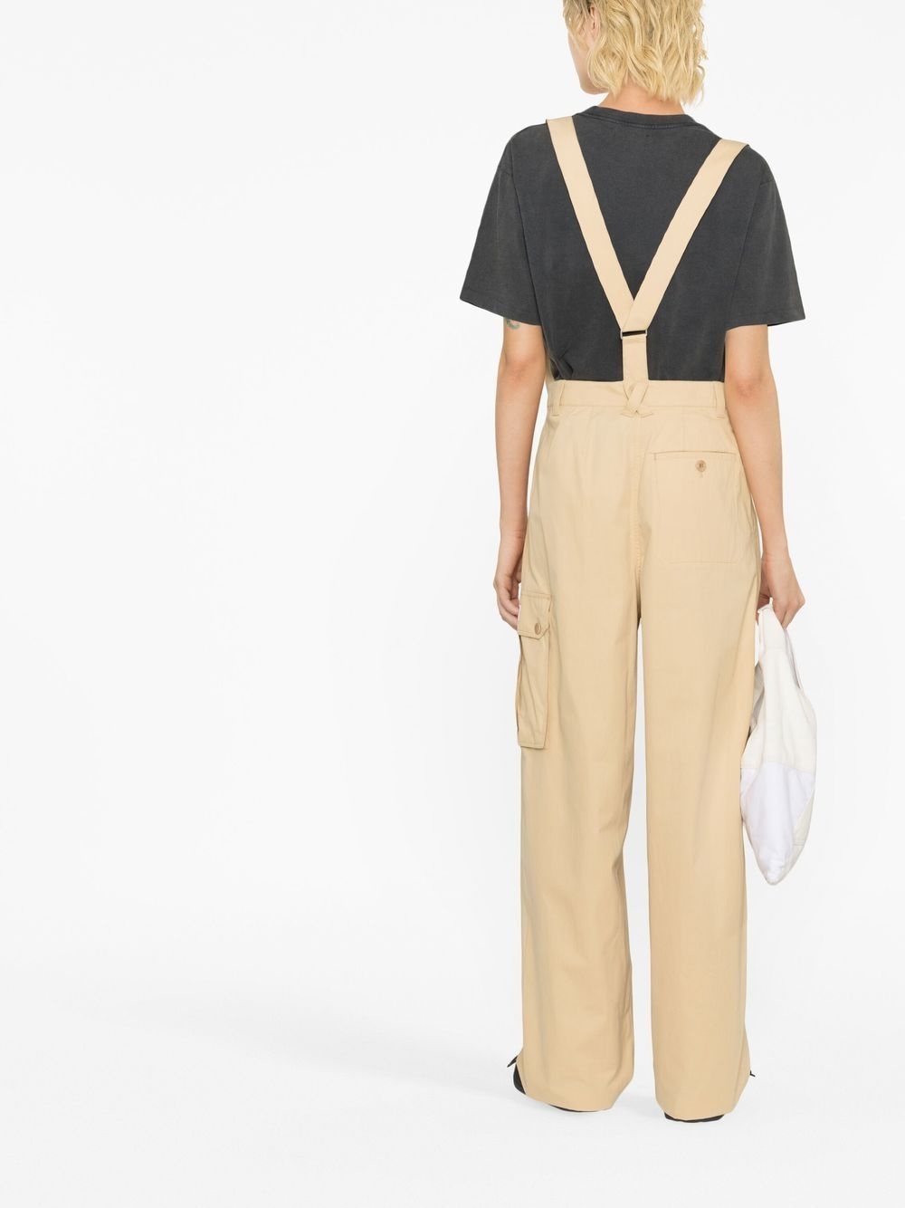 straight-leg braces cargo trousers - 3