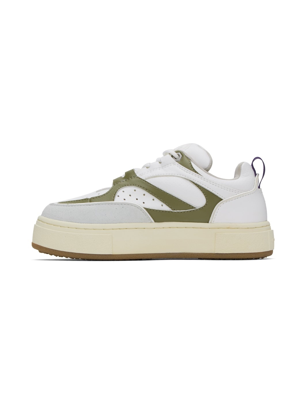 White & Green Sidney Sneakers - 3