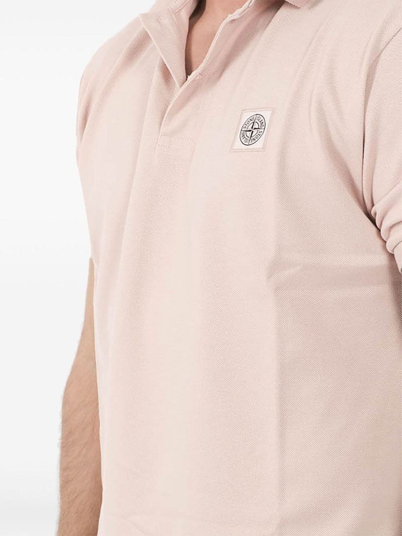 Stone Island logo-patch polo shirt outlook