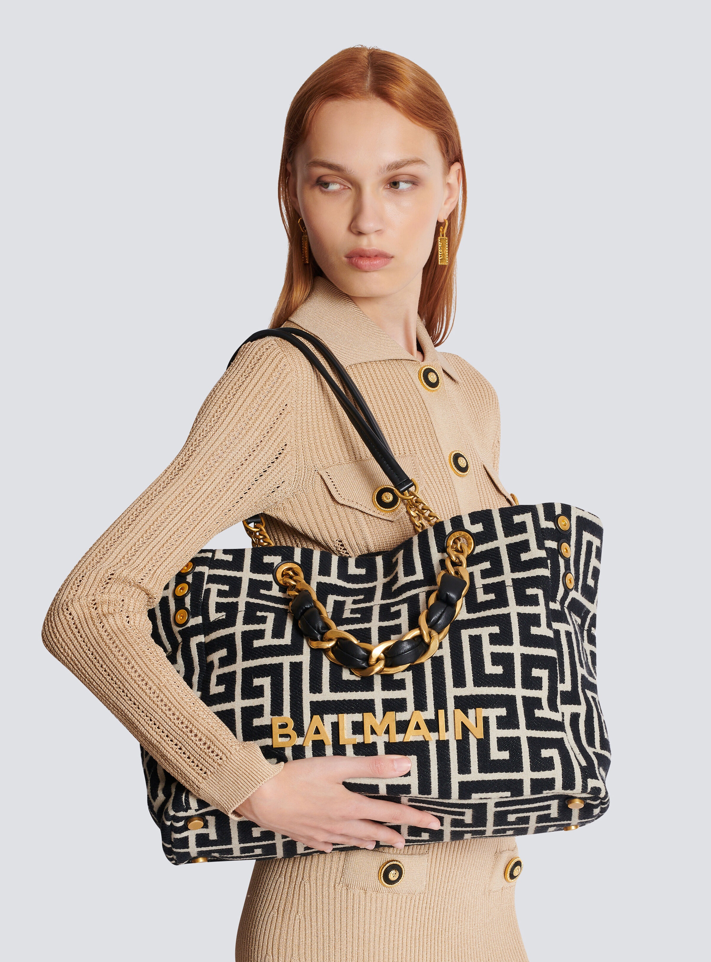 1945 Soft monogrammed jacquard tote bag - 8