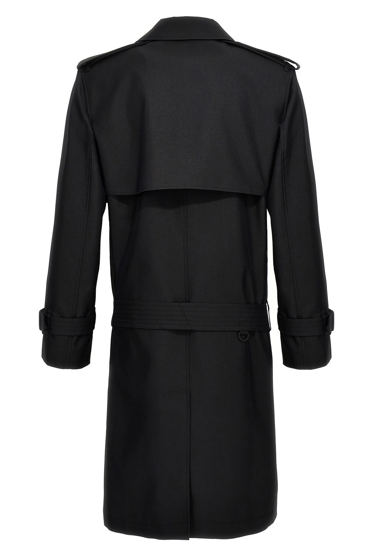 Double-breasted long trench coat - 2