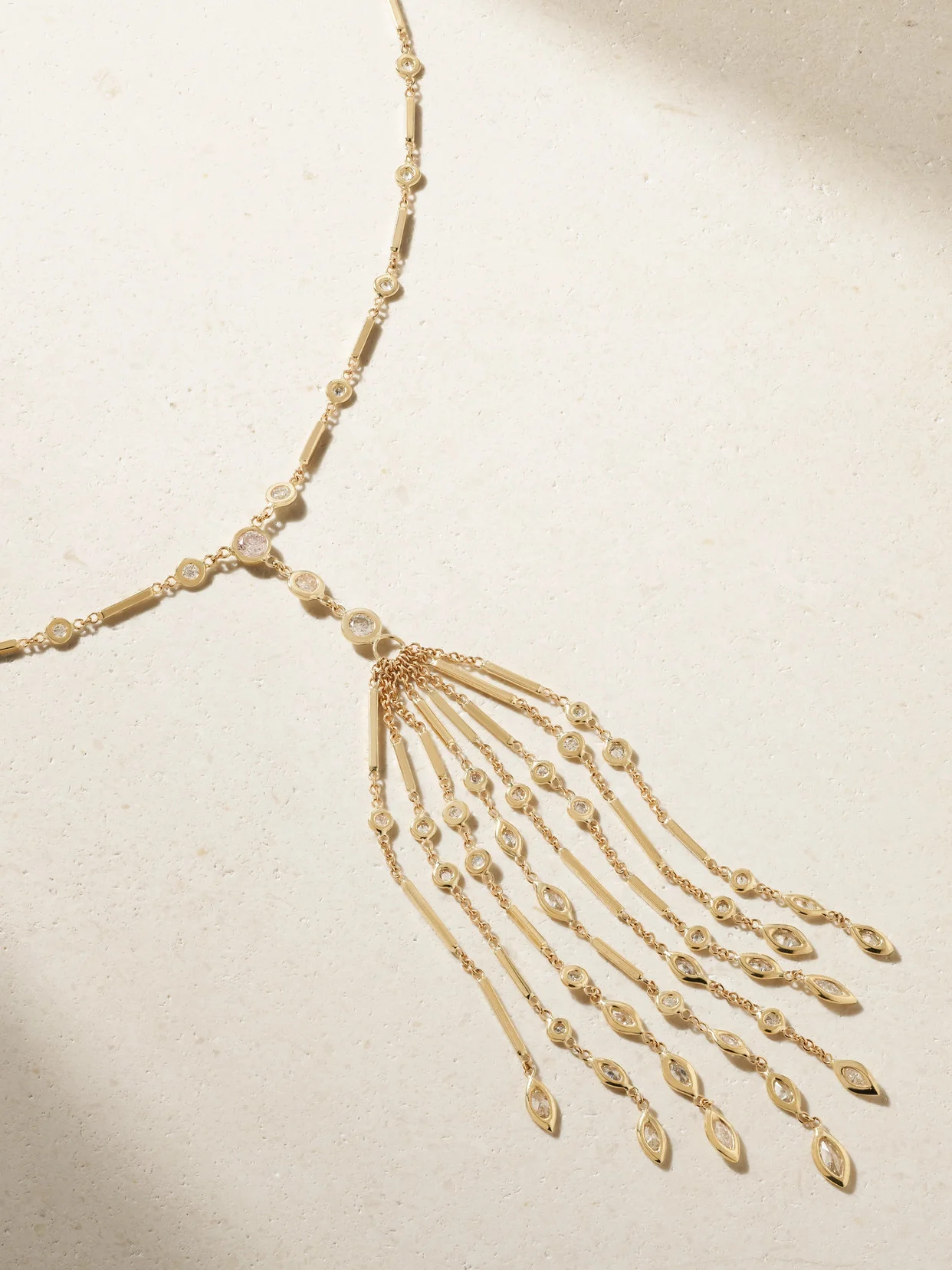 14-karat Gold Diamond Necklace - 1