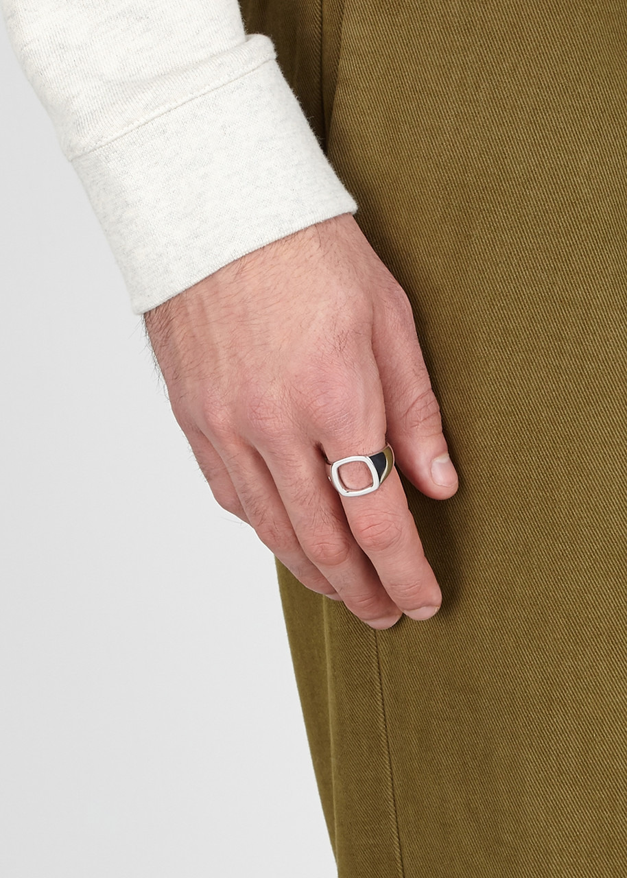Cushion Open sterling silver ring - 4