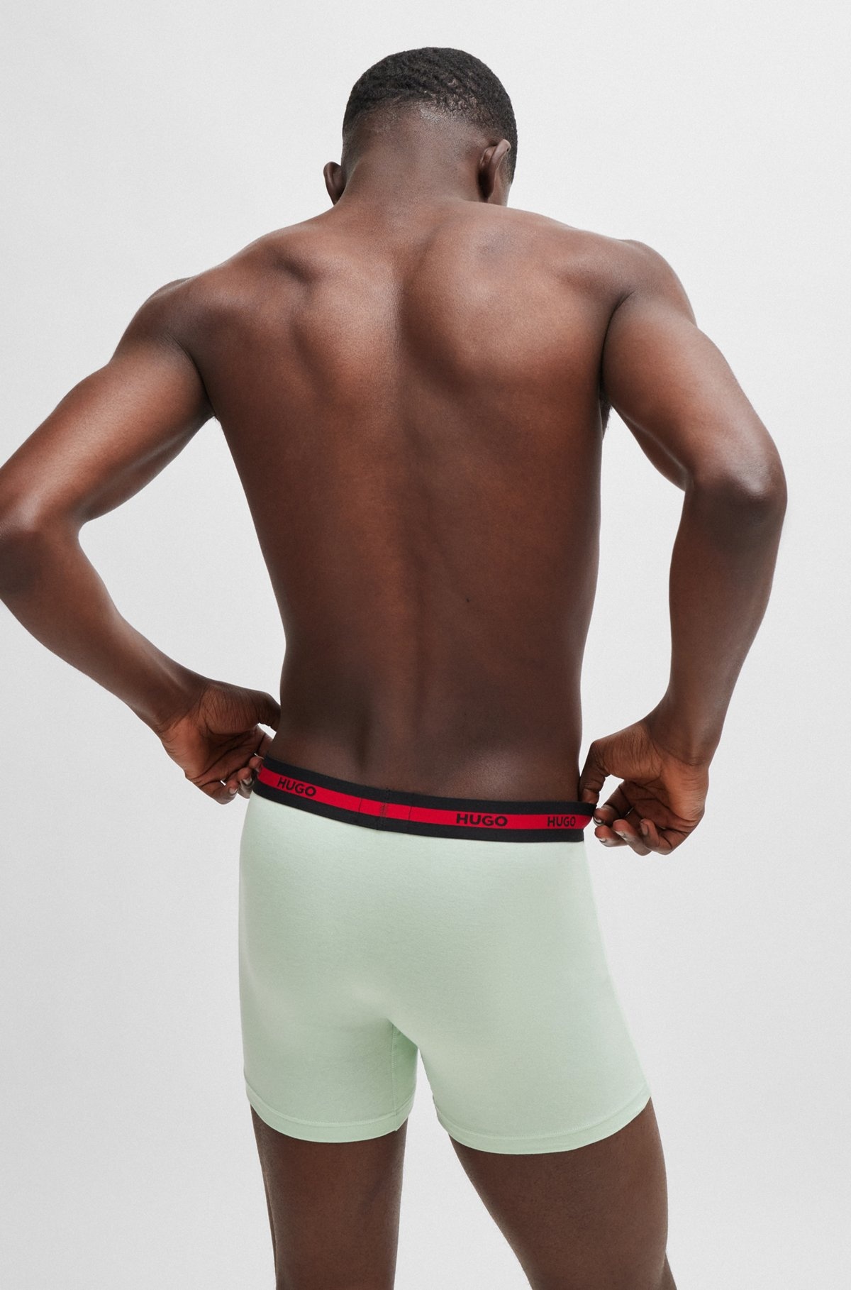 THREE-PACK OF STRETCH-COTTON BOXER BRIEFS WITH LOGOS - 5