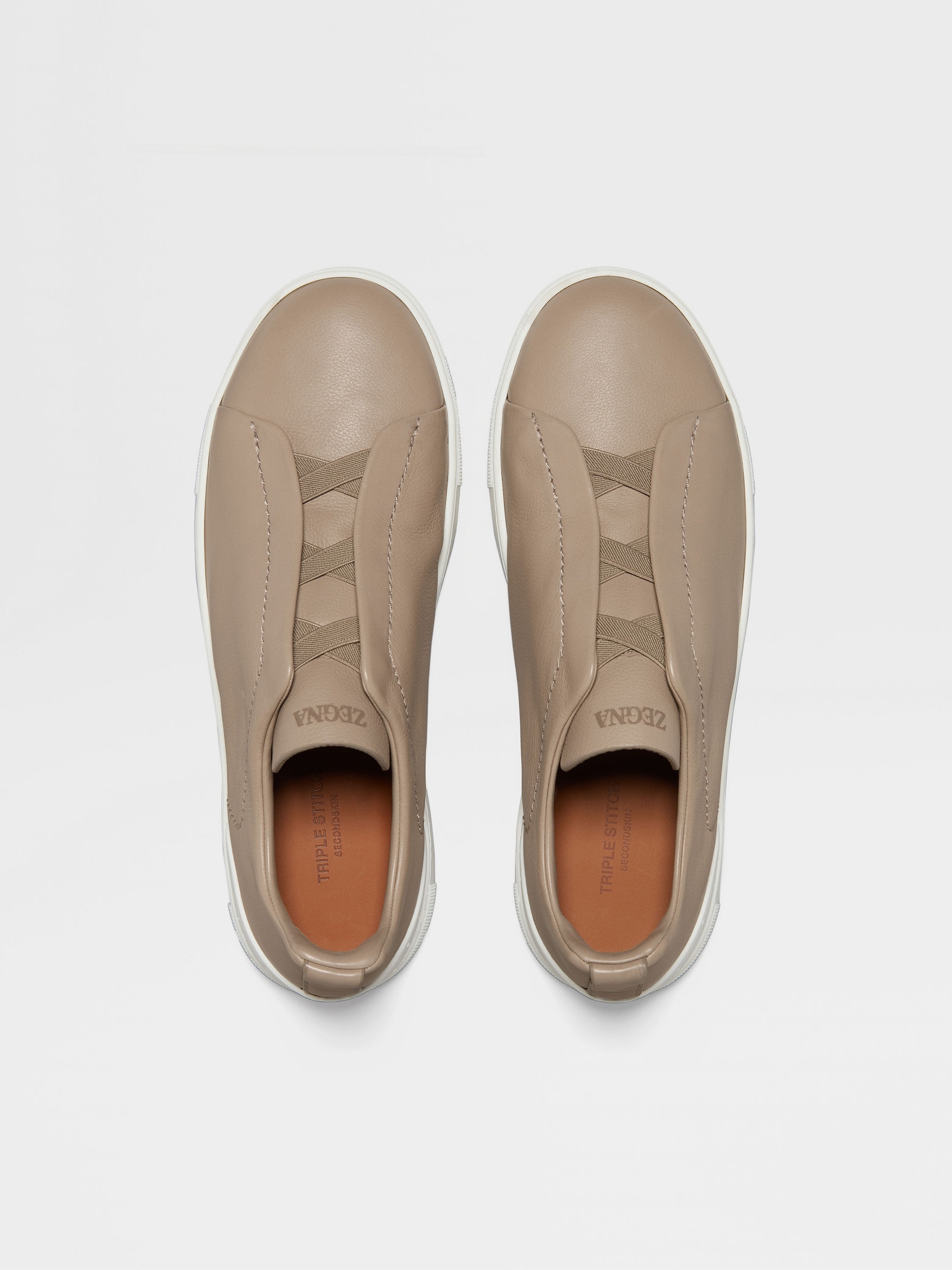 LIGHT TAUPE TRIPLE STITCH™ SECONDSKIN SNEAKERS - 3