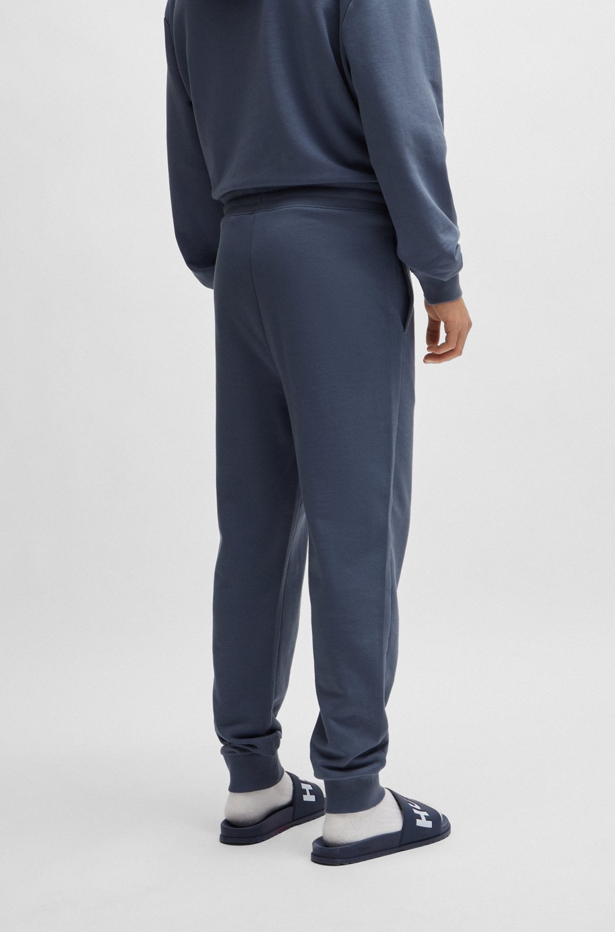 COTTON-TERRY TRACKSUIT BOTTOMS WITH LOGO PRINT - 5