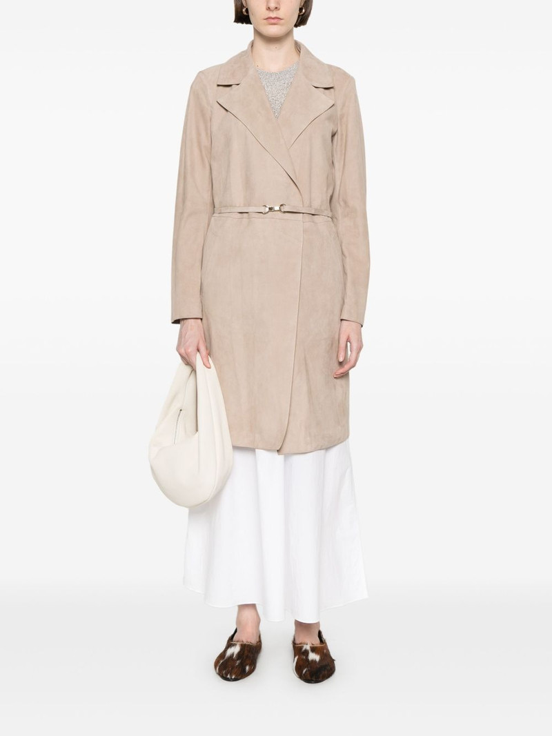 Herno suede coat outlook