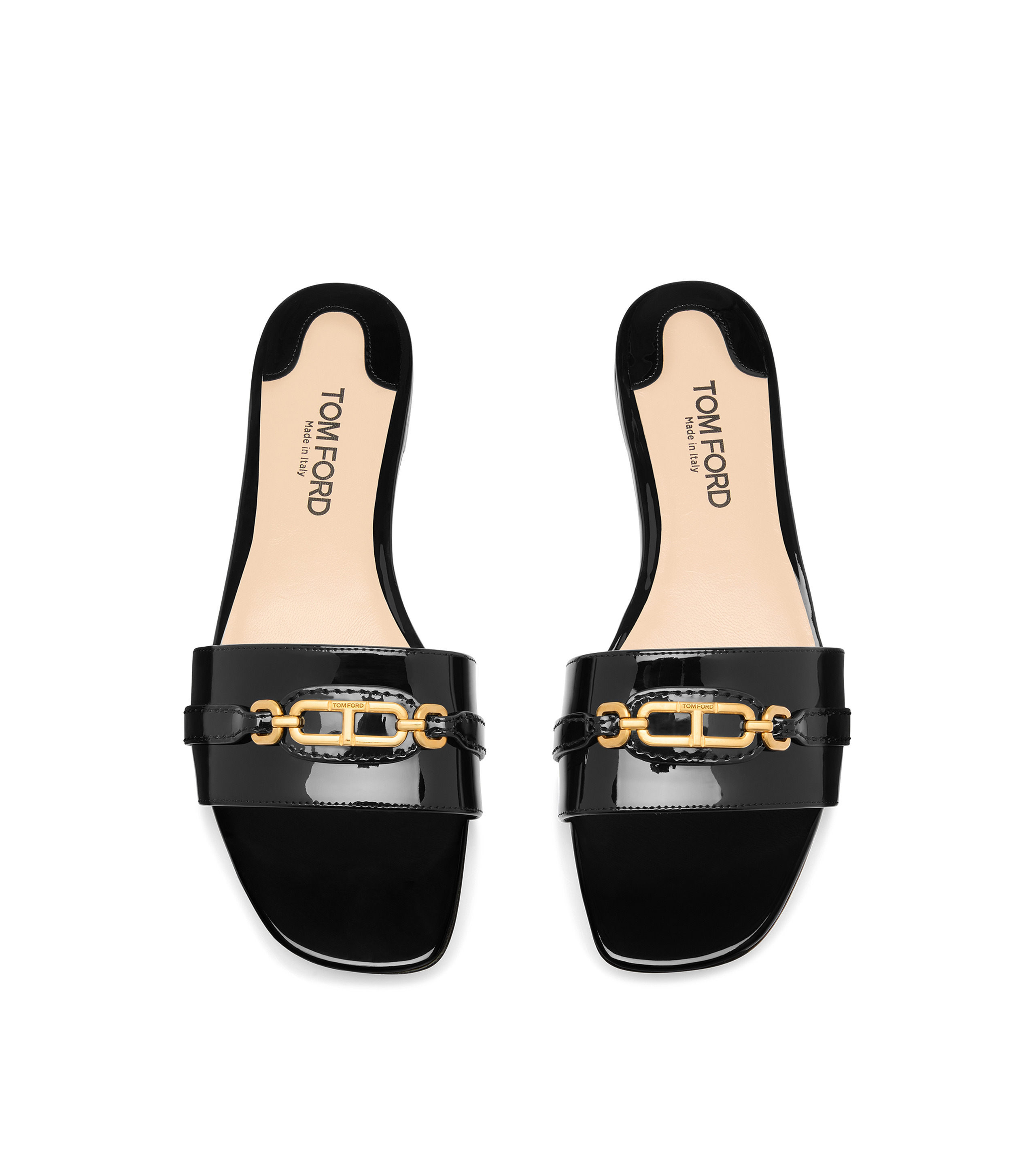 PATENT LEATHER WHITNEY SLIDE - 4