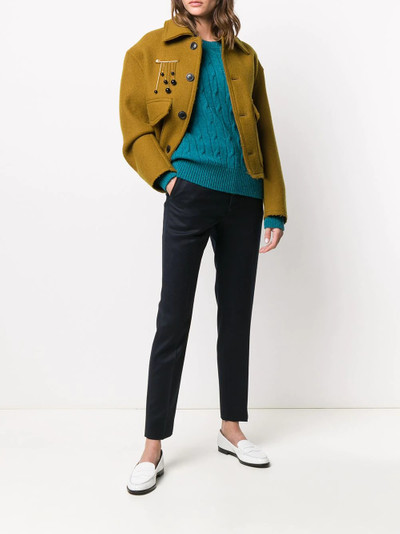 AMI Paris buttoned boxy-fit jacket outlook