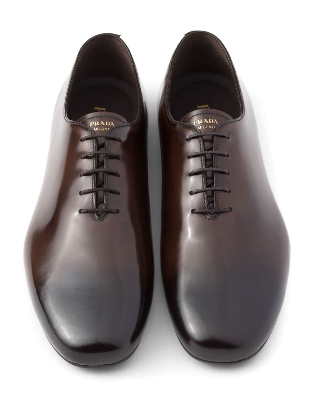 brushed leather lace-ups - 5