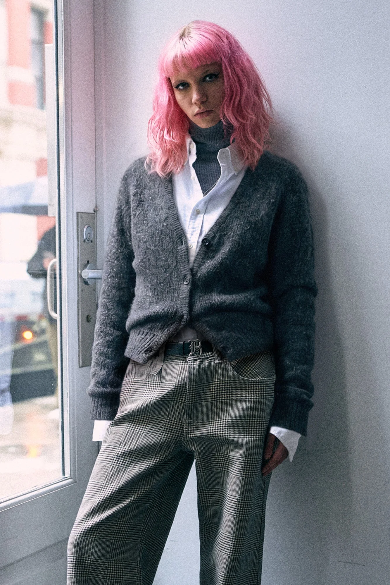 Split Hem Cardigan - 1