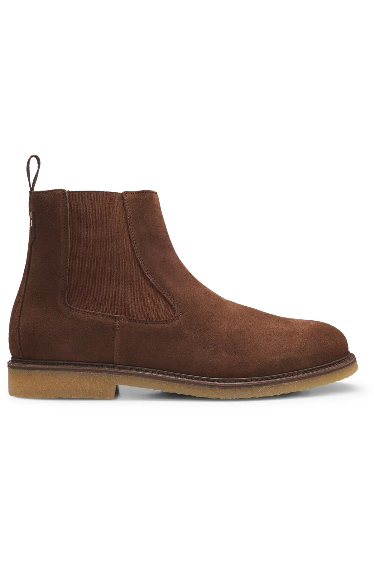 SUEDE CHELSEA BOOTS WITH ELASTICATED PANELS - 1