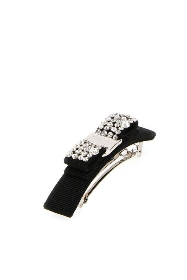 Salvatore Ferragamo Woman Black Fabric Hair Clip - 2