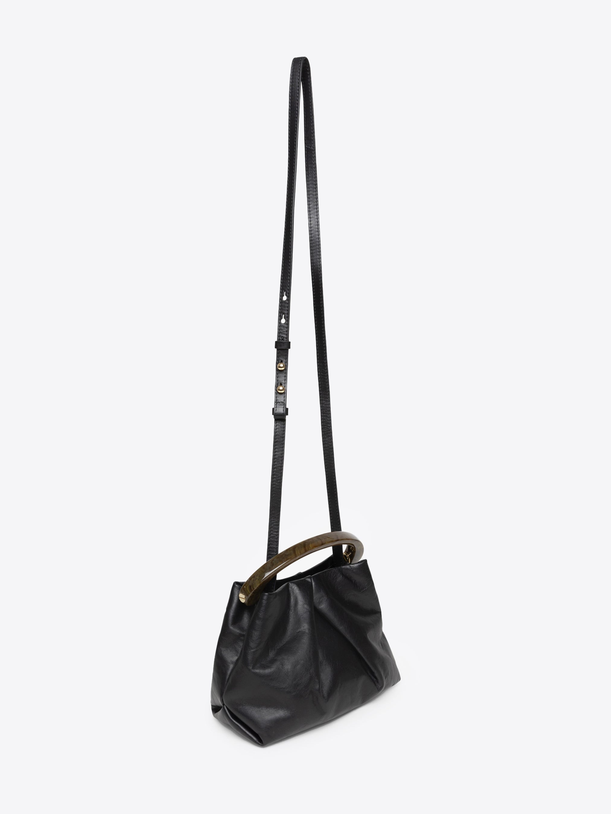 SMALL PLEATED LEATHER BAG - 3