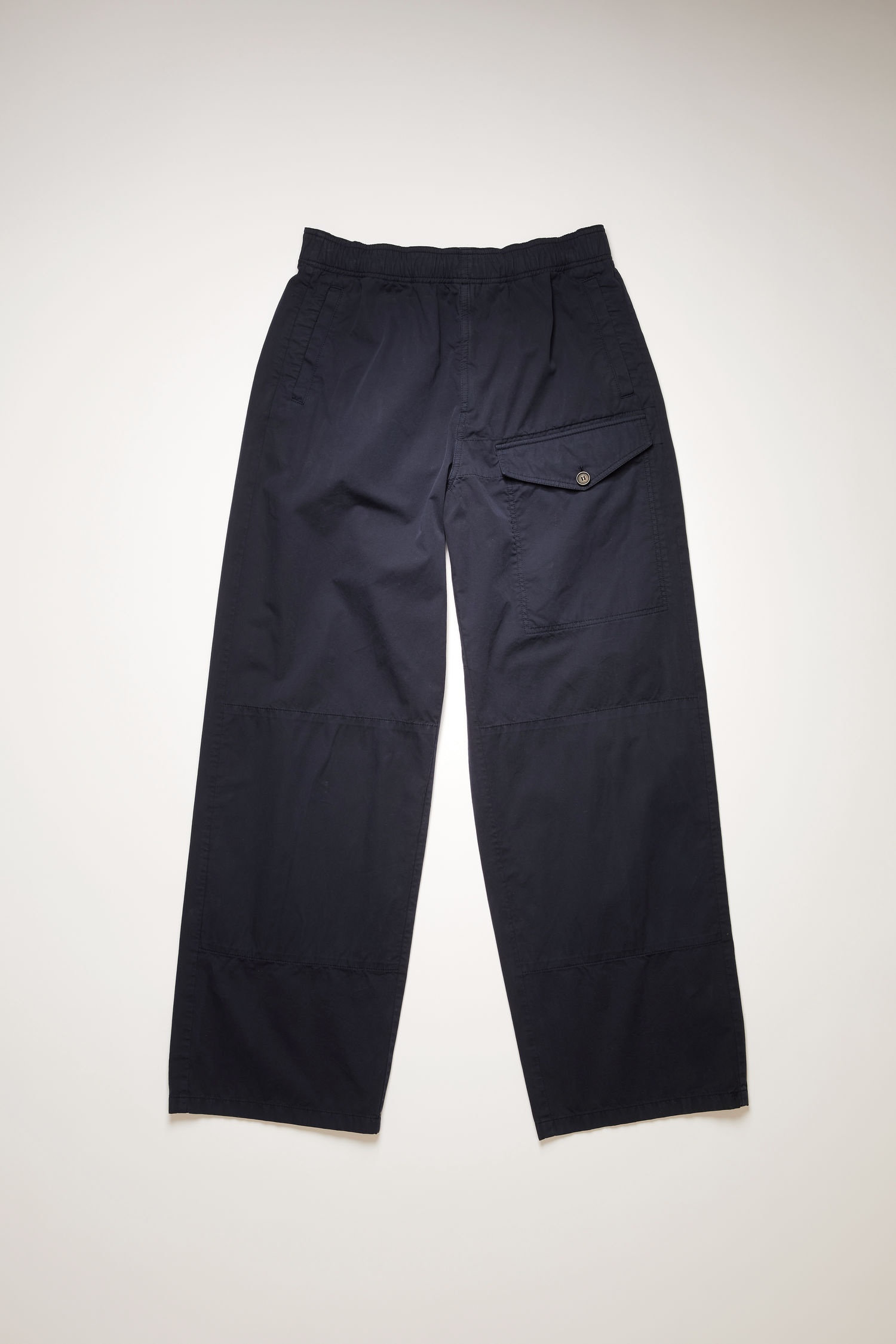 Straight-leg cotton trousers navy - 1