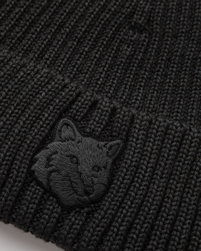 Maison Kitsuné FOX HEAD BEANIE CHARCOAL-TAILLE UNIQUE outlook