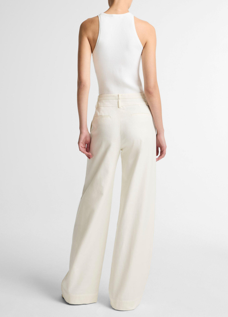 Vince Italian Cotton Utility Double-Waist Wide-Leg Pant outlook