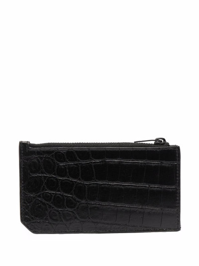 SAINT LAURENT croco-effect wallet outlook