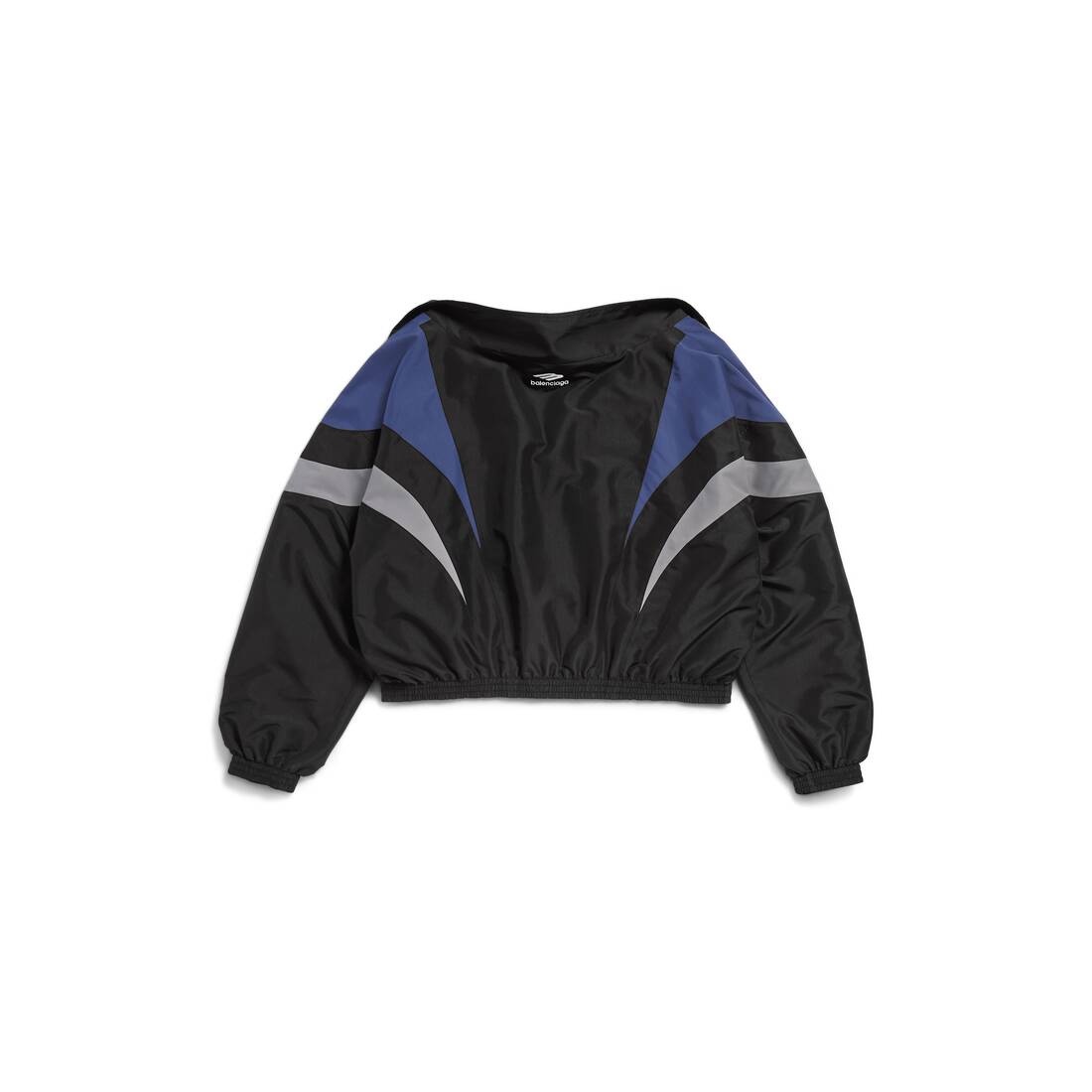 3b Sports Icon Off Shoulder Tracksuit Jacket in Black - 6