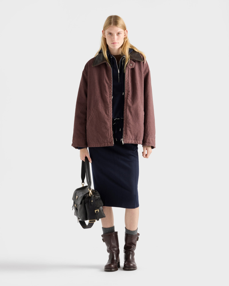 Prada Old canvas caban jacket outlook