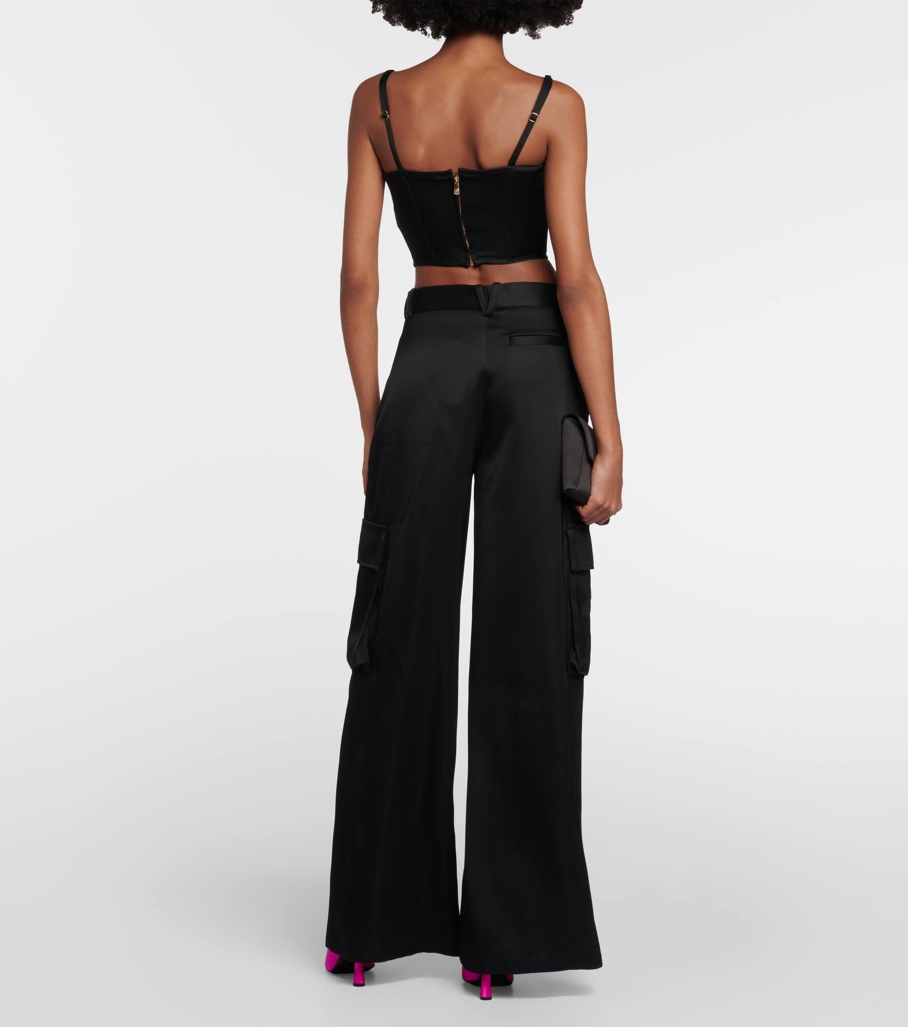 Medusa '95 embellished satin bustier - 3