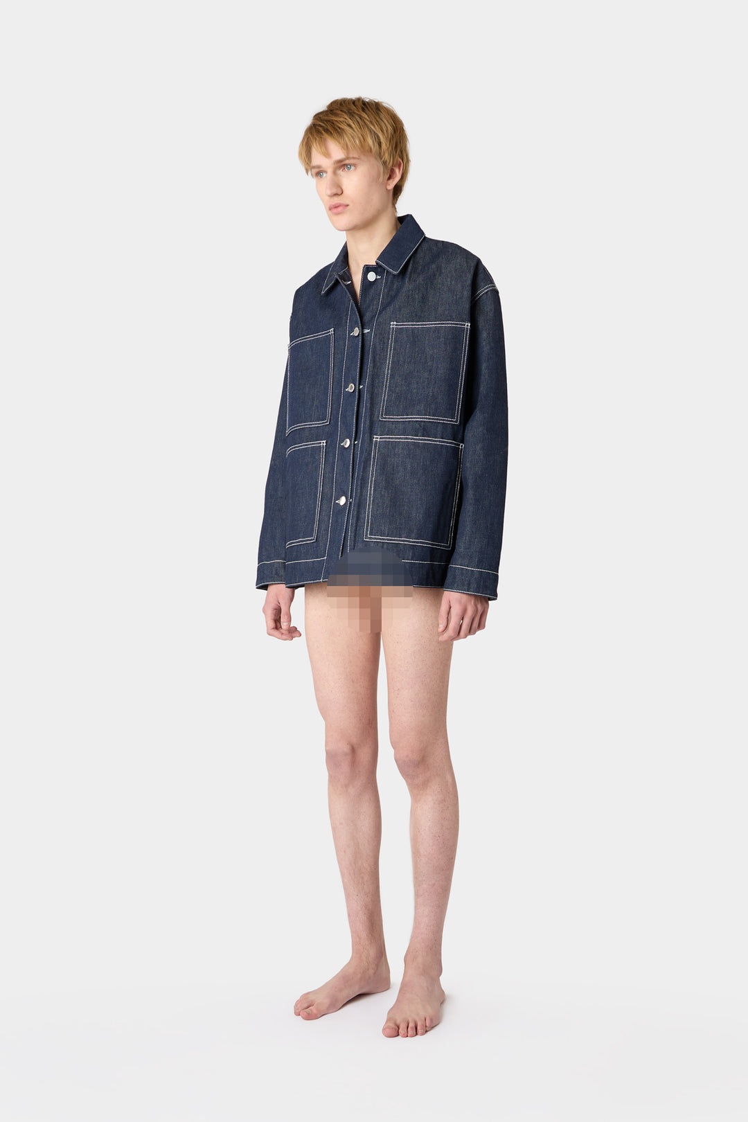 BELLIDENTRO REVERSIBLE JACKET / denim & blue stripes - 9
