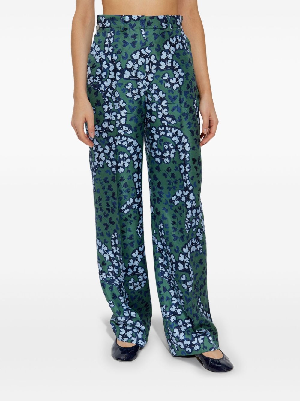 pleated silk trousers - 3