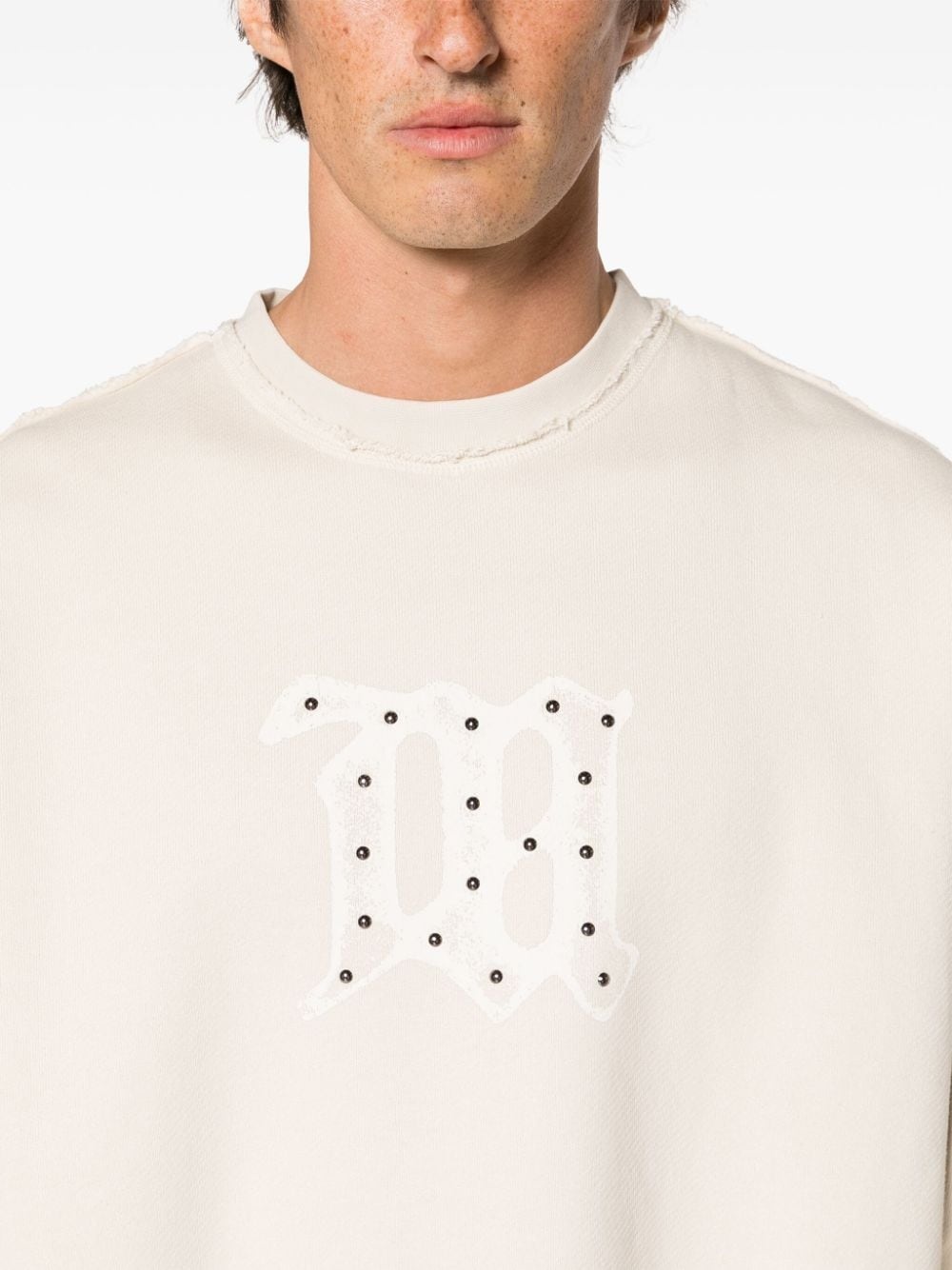logo-print cotton sweatshirt - 5