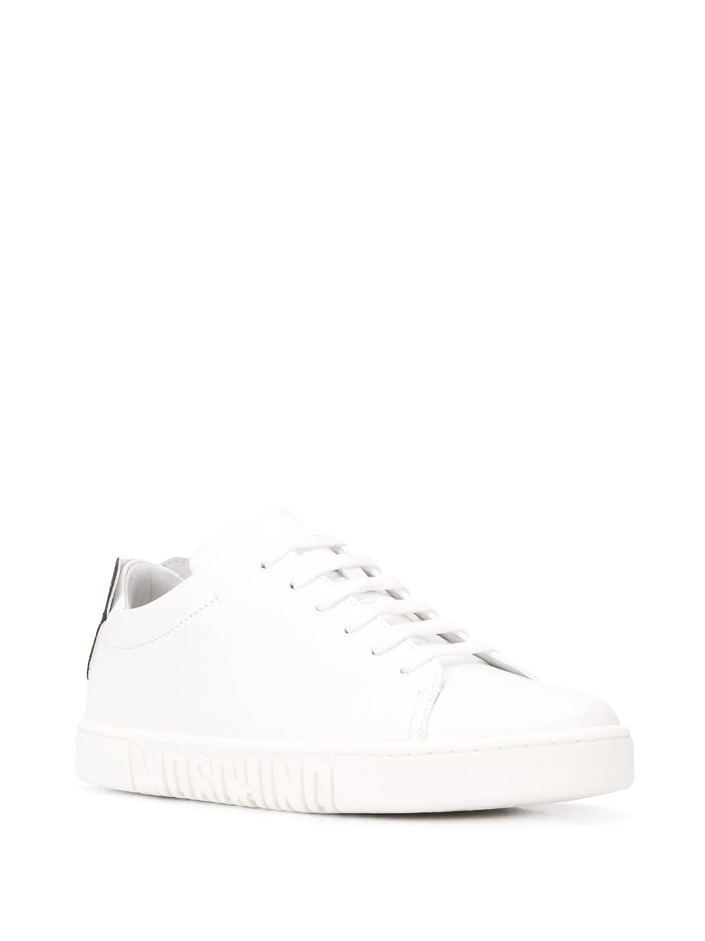 logo-patch lace-up sneakers - 2