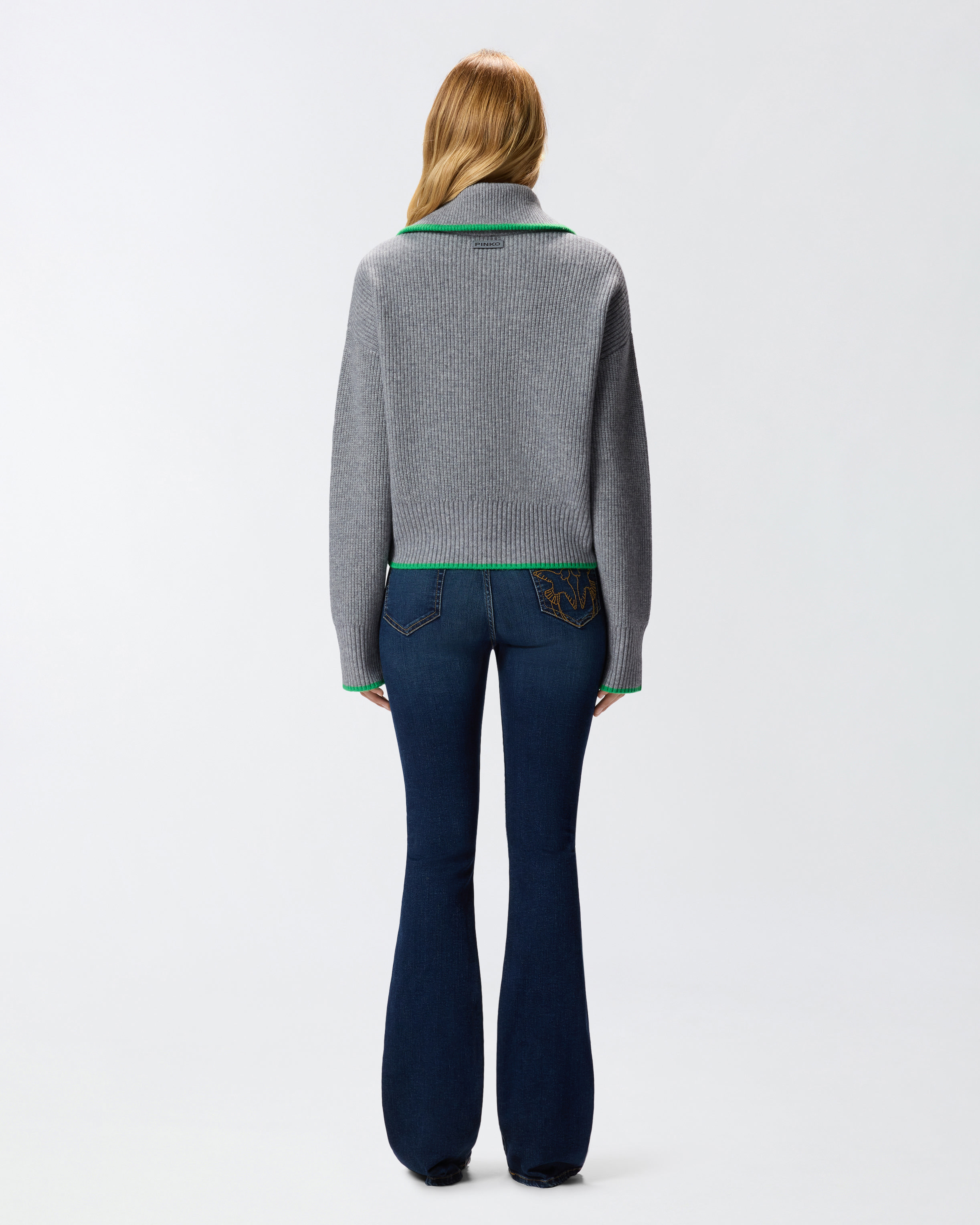 WOOL AND CASHMERE SWEATER WITH ZIP - 4
