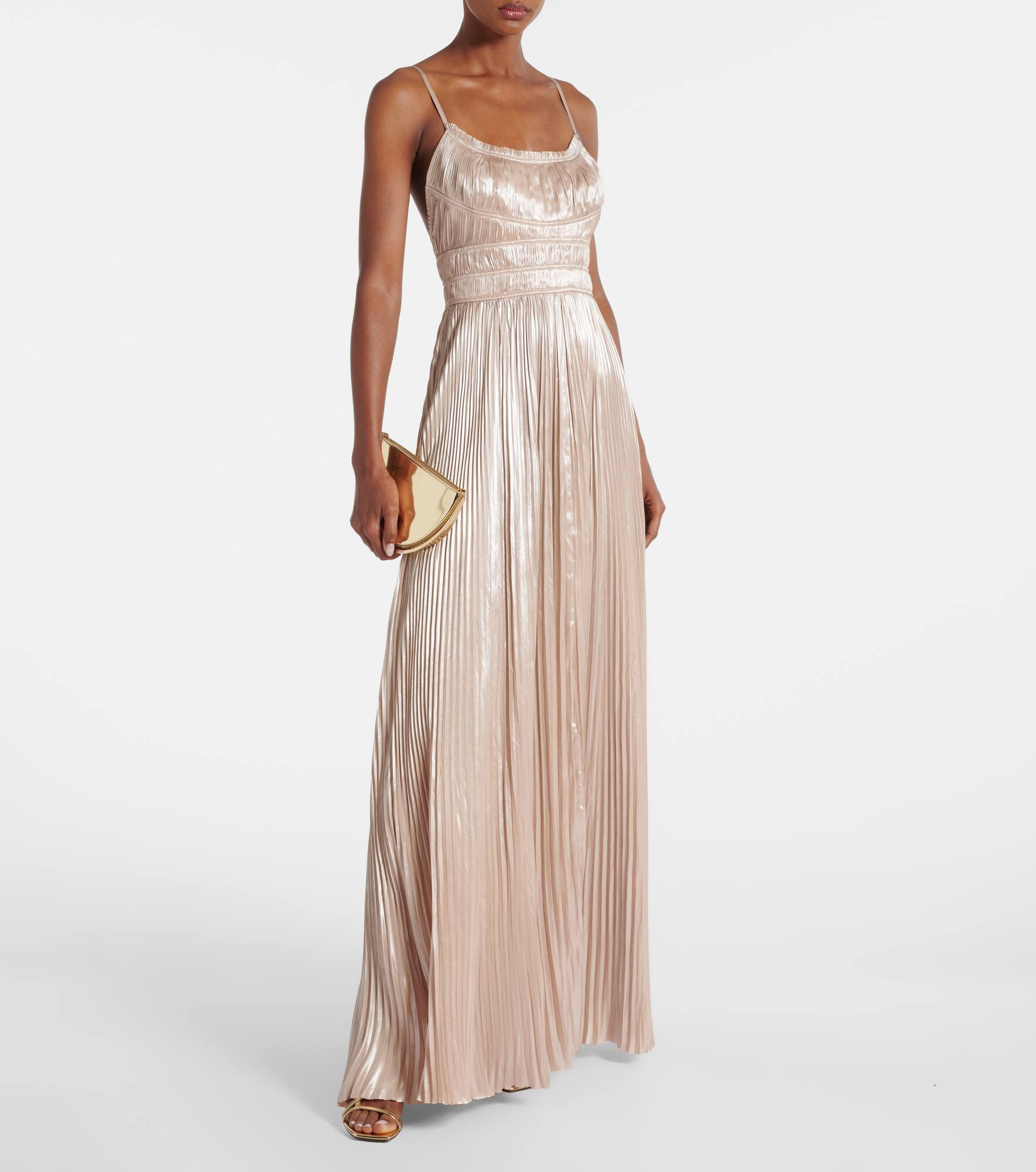 Reine plissé satin gown - 2