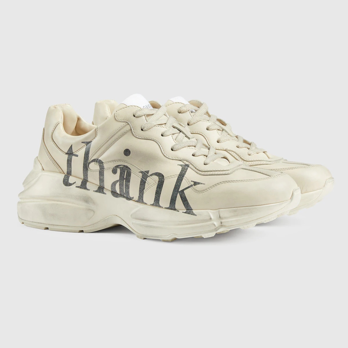 Men's 'think/thank' print Rhyton sneaker - 2