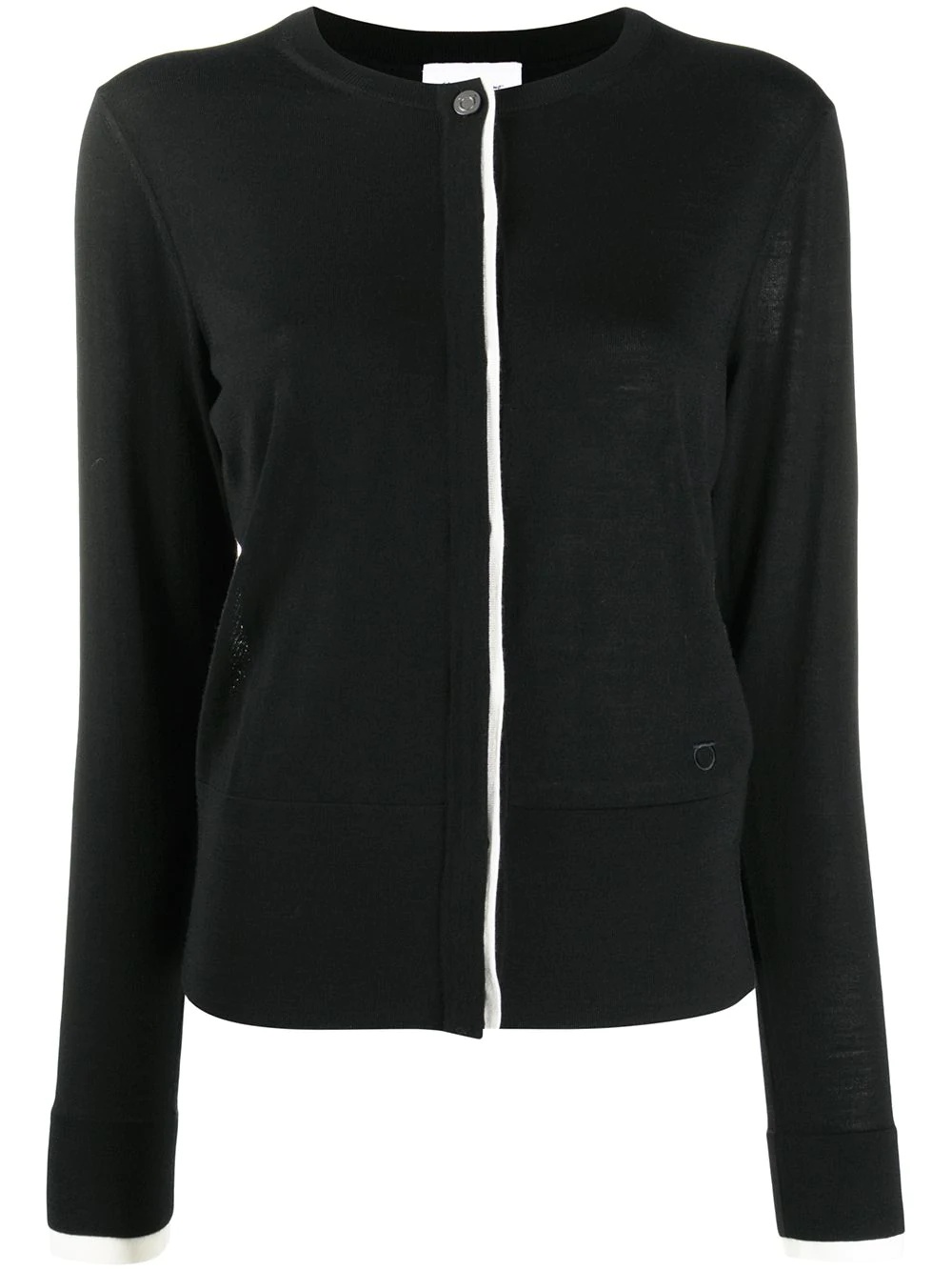 concealed front fastening cardigan - 1