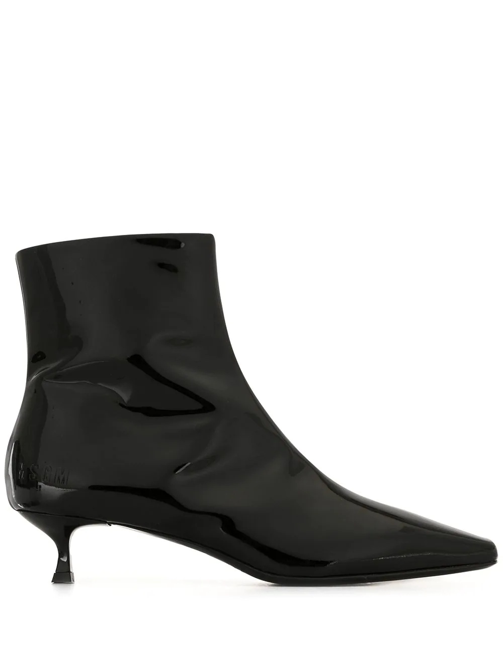 high-shine finish ankle boots - 1