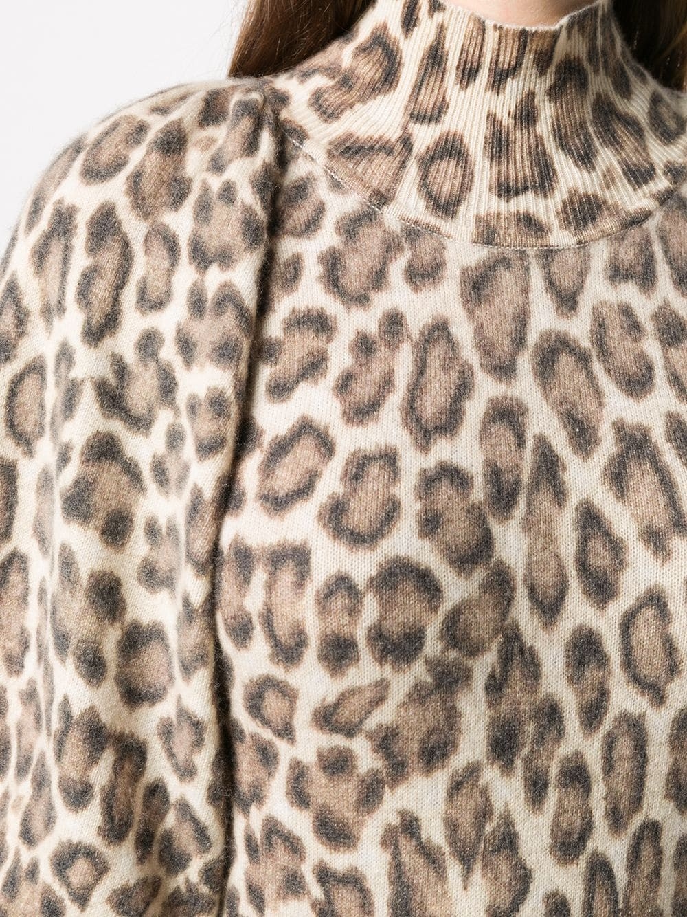 leopard-print knitted top - 5