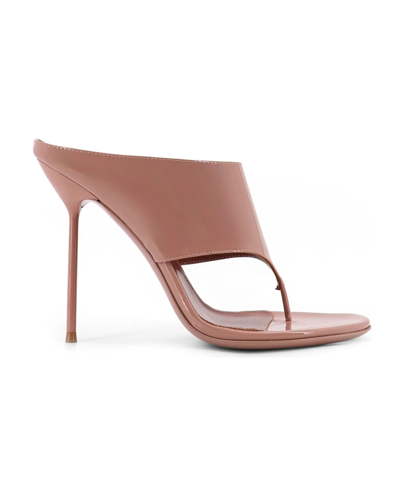 Lidia Thong Patent Leather Sandals - 1