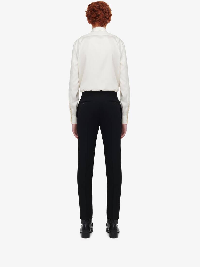 Men's Concealed Placket Shirt in Ivory - 4