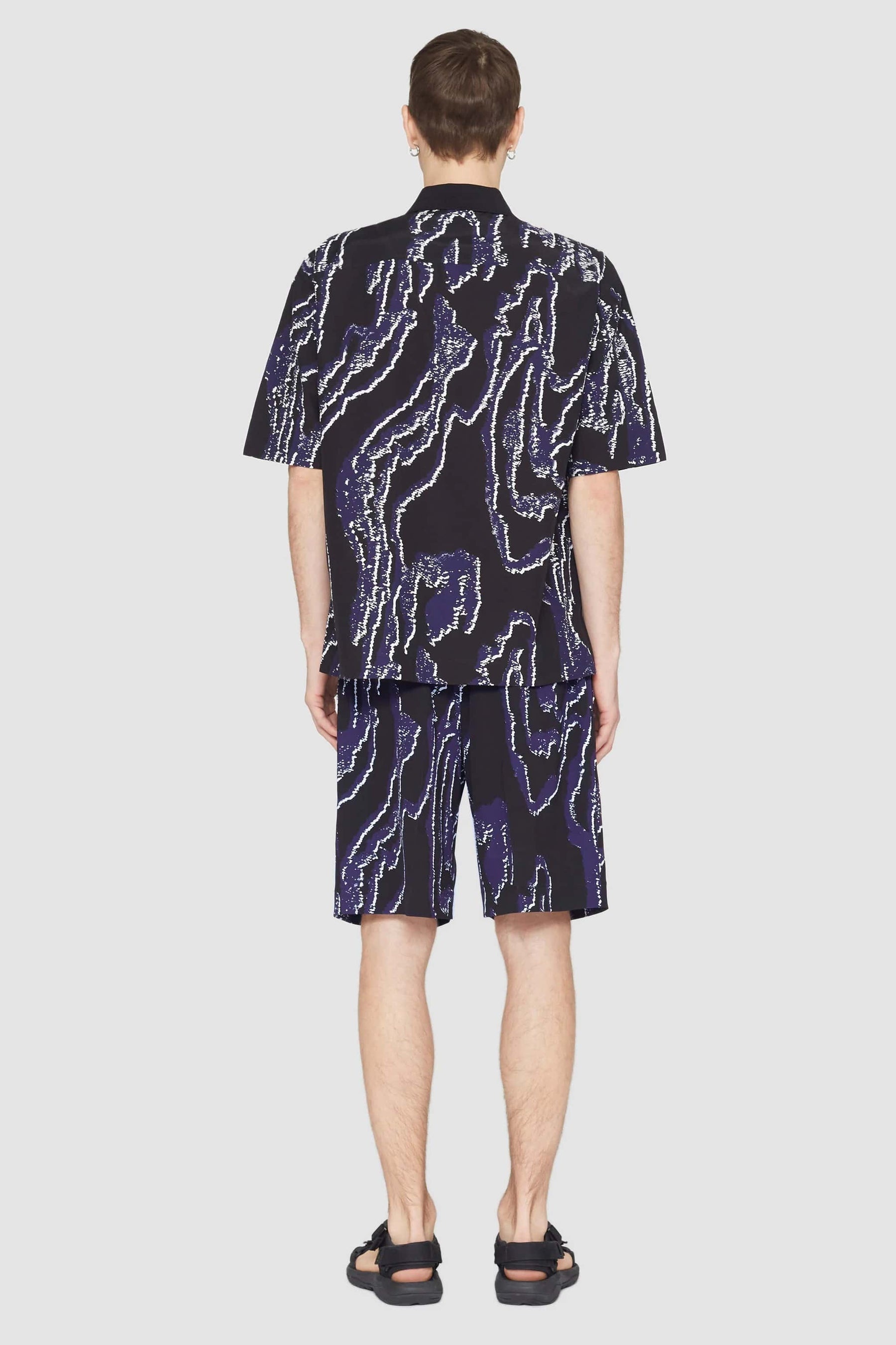 Short Sleeve Printed Bowling Shirt - 4