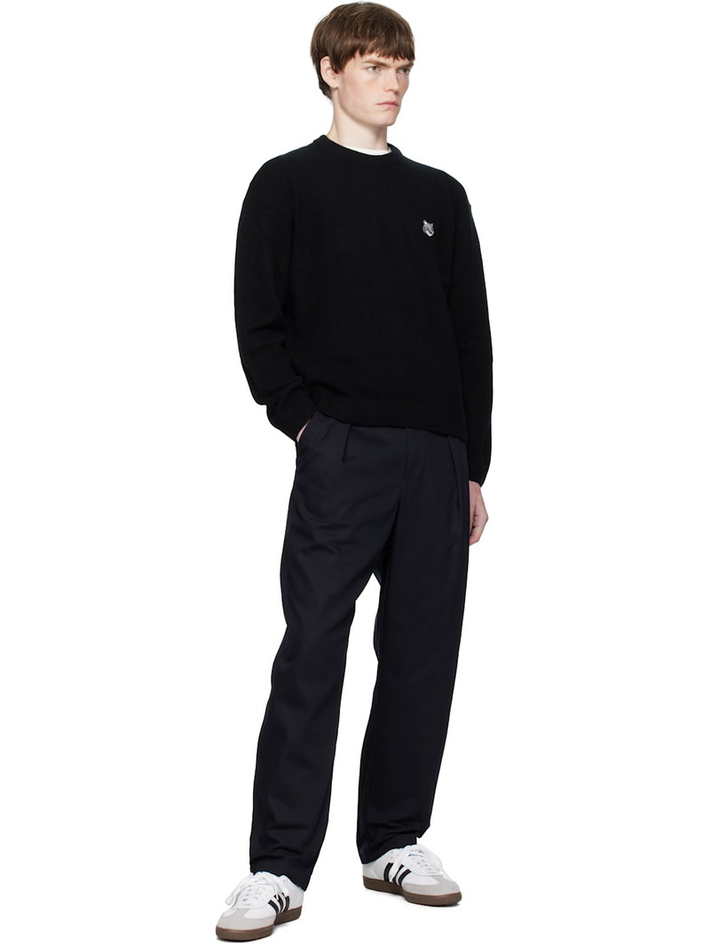 Maison Kitsuné Black Fox Head Lambswool Comfort Sweater outlook